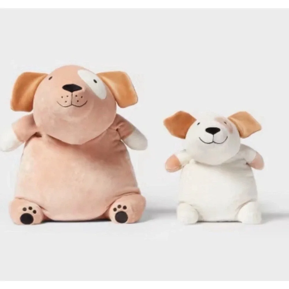 Pillowfort Dog and Baby Weighted Plush Kids' Throw Pillow Brown - Picture 3 of 3